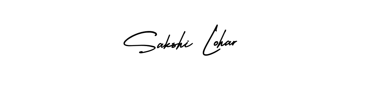 You should practise on your own different ways (AmerikaSignatureDemo-Regular) to write your name (Sakshi Lohar) in signature. don't let someone else do it for you. Sakshi Lohar signature style 3 images and pictures png