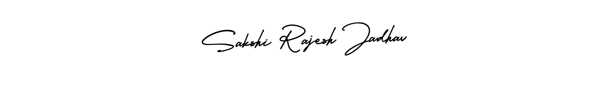 Similarly AmerikaSignatureDemo-Regular is the best handwritten signature design. Signature creator online .You can use it as an online autograph creator for name Sakshi Rajesh Jadhav. Sakshi Rajesh Jadhav signature style 3 images and pictures png