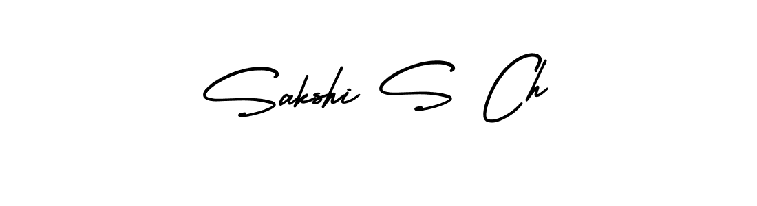 Also You can easily find your signature by using the search form. We will create Sakshi S Ch name handwritten signature images for you free of cost using AmerikaSignatureDemo-Regular sign style. Sakshi S Ch signature style 3 images and pictures png