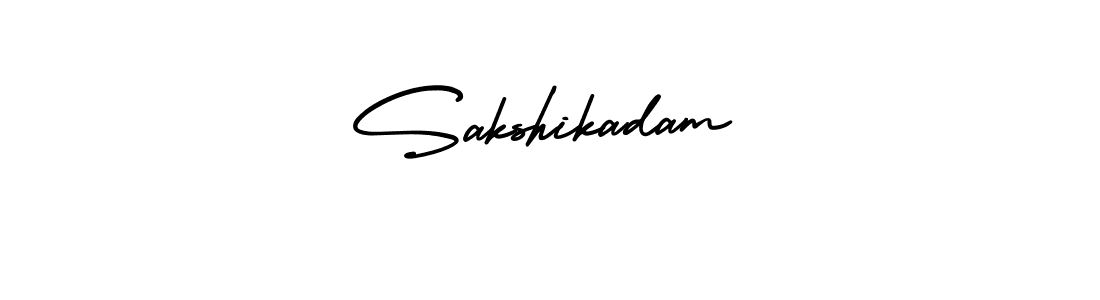 How to make Sakshikadam name signature. Use AmerikaSignatureDemo-Regular style for creating short signs online. This is the latest handwritten sign. Sakshikadam signature style 3 images and pictures png