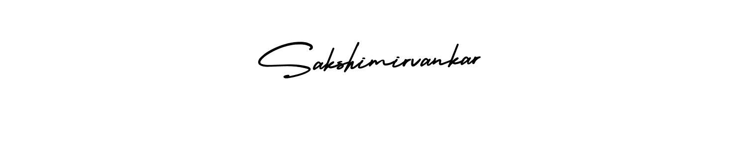 You should practise on your own different ways (AmerikaSignatureDemo-Regular) to write your name (Sakshimirvankar) in signature. don't let someone else do it for you. Sakshimirvankar signature style 3 images and pictures png