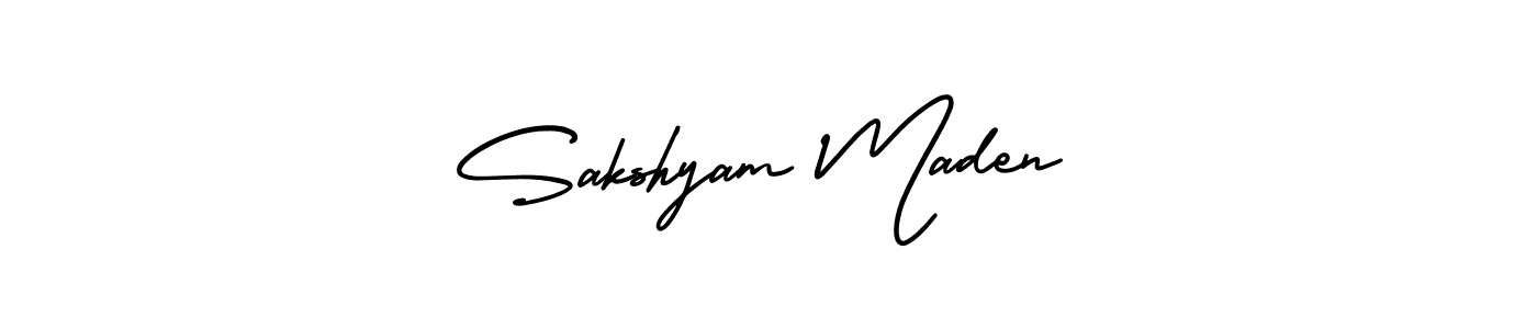 Create a beautiful signature design for name Sakshyam Maden. With this signature (AmerikaSignatureDemo-Regular) fonts, you can make a handwritten signature for free. Sakshyam Maden signature style 3 images and pictures png