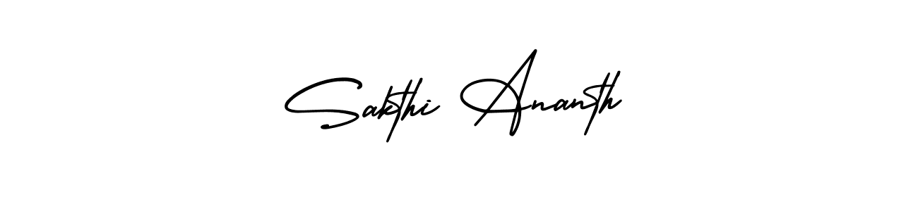 How to make Sakthi Ananth signature? AmerikaSignatureDemo-Regular is a professional autograph style. Create handwritten signature for Sakthi Ananth name. Sakthi Ananth signature style 3 images and pictures png