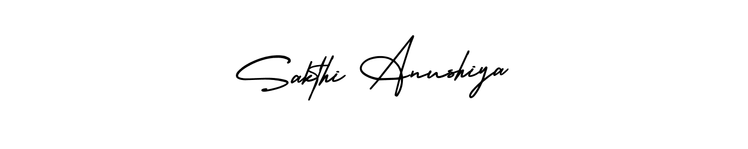 How to Draw Sakthi Anushiya signature style? AmerikaSignatureDemo-Regular is a latest design signature styles for name Sakthi Anushiya. Sakthi Anushiya signature style 3 images and pictures png