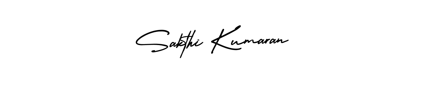 How to make Sakthi Kumaran name signature. Use AmerikaSignatureDemo-Regular style for creating short signs online. This is the latest handwritten sign. Sakthi Kumaran signature style 3 images and pictures png