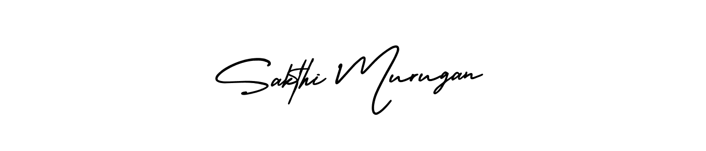 You should practise on your own different ways (AmerikaSignatureDemo-Regular) to write your name (Sakthi Murugan) in signature. don't let someone else do it for you. Sakthi Murugan signature style 3 images and pictures png
