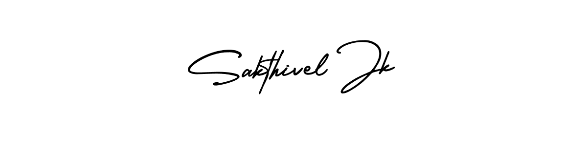 The best way (AmerikaSignatureDemo-Regular) to make a short signature is to pick only two or three words in your name. The name Sakthivel Jk include a total of six letters. For converting this name. Sakthivel Jk signature style 3 images and pictures png