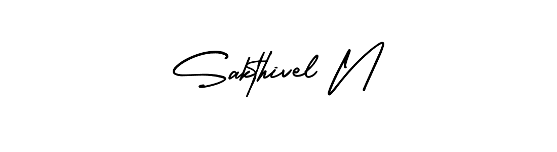 How to make Sakthivel N signature? AmerikaSignatureDemo-Regular is a professional autograph style. Create handwritten signature for Sakthivel N name. Sakthivel N signature style 3 images and pictures png