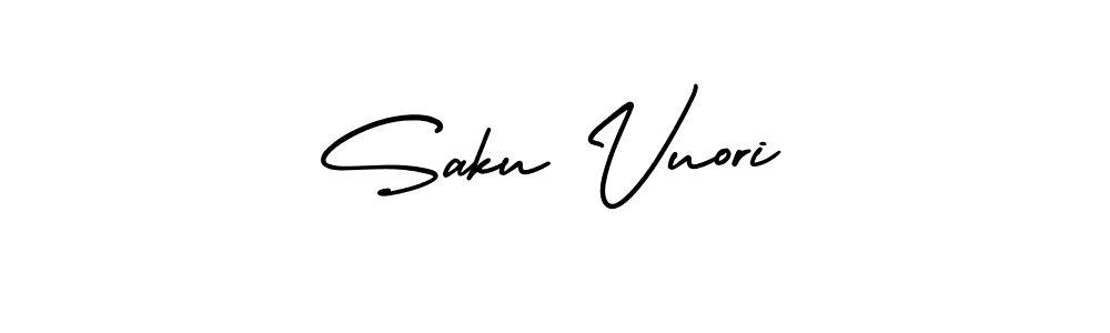 AmerikaSignatureDemo-Regular is a professional signature style that is perfect for those who want to add a touch of class to their signature. It is also a great choice for those who want to make their signature more unique. Get Saku Vuori name to fancy signature for free. Saku Vuori signature style 3 images and pictures png