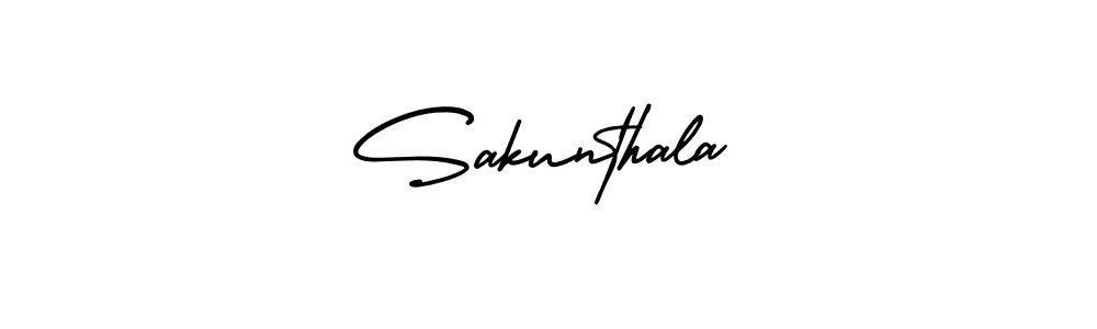 Make a beautiful signature design for name Sakunthala. With this signature (AmerikaSignatureDemo-Regular) style, you can create a handwritten signature for free. Sakunthala signature style 3 images and pictures png