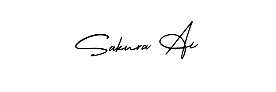 Similarly AmerikaSignatureDemo-Regular is the best handwritten signature design. Signature creator online .You can use it as an online autograph creator for name Sakura Ai. Sakura Ai signature style 3 images and pictures png