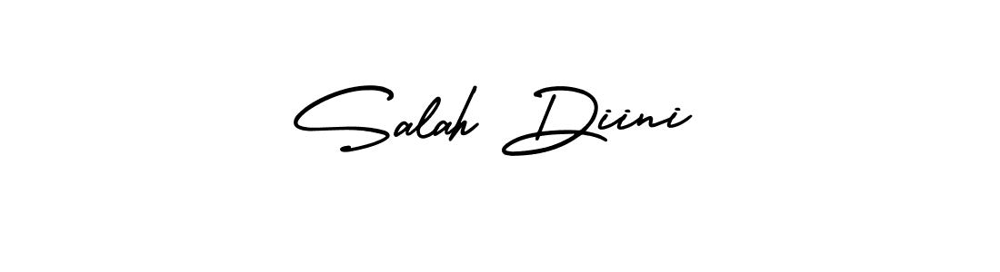 The best way (AmerikaSignatureDemo-Regular) to make a short signature is to pick only two or three words in your name. The name Salah Diini include a total of six letters. For converting this name. Salah Diini signature style 3 images and pictures png