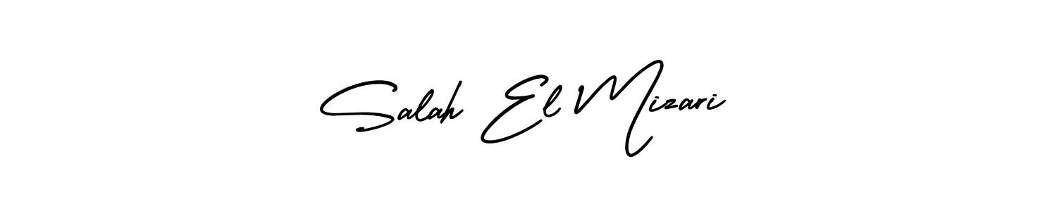 Create a beautiful signature design for name Salah El Mizari. With this signature (AmerikaSignatureDemo-Regular) fonts, you can make a handwritten signature for free. Salah El Mizari signature style 3 images and pictures png