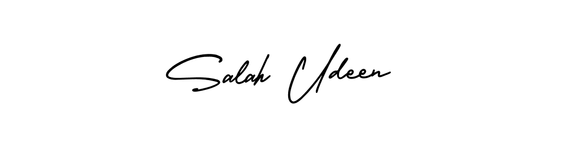 How to make Salah Udeen signature? AmerikaSignatureDemo-Regular is a professional autograph style. Create handwritten signature for Salah Udeen name. Salah Udeen signature style 3 images and pictures png