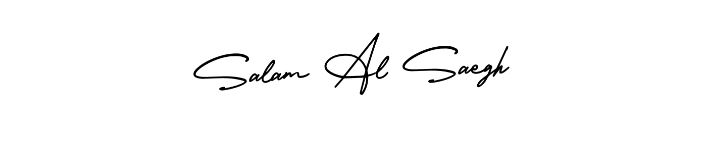 The best way (AmerikaSignatureDemo-Regular) to make a short signature is to pick only two or three words in your name. The name Salam Al Saegh include a total of six letters. For converting this name. Salam Al Saegh signature style 3 images and pictures png