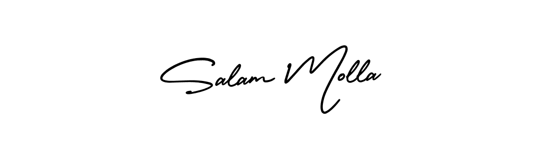 Also You can easily find your signature by using the search form. We will create Salam Molla name handwritten signature images for you free of cost using AmerikaSignatureDemo-Regular sign style. Salam Molla signature style 3 images and pictures png