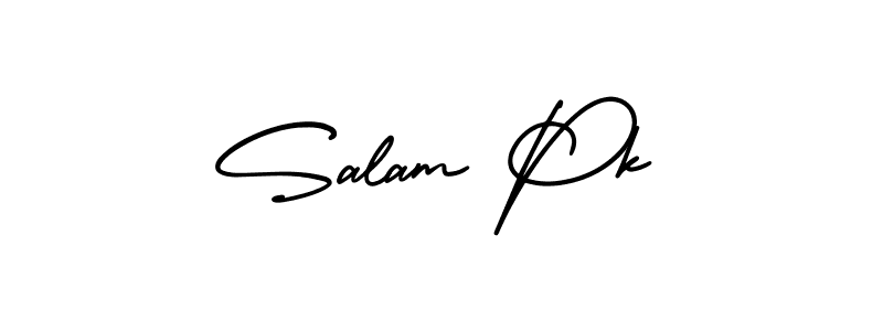 Also we have Salam Pk name is the best signature style. Create professional handwritten signature collection using AmerikaSignatureDemo-Regular autograph style. Salam Pk signature style 3 images and pictures png