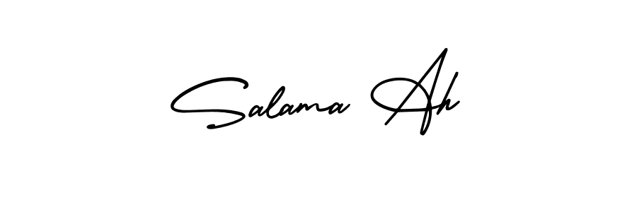 AmerikaSignatureDemo-Regular is a professional signature style that is perfect for those who want to add a touch of class to their signature. It is also a great choice for those who want to make their signature more unique. Get Salama Ah name to fancy signature for free. Salama Ah signature style 3 images and pictures png