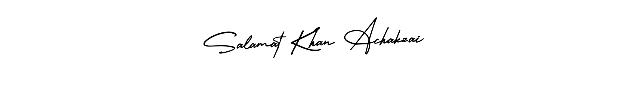 if you are searching for the best signature style for your name Salamat Khan Achakzai. so please give up your signature search. here we have designed multiple signature styles  using AmerikaSignatureDemo-Regular. Salamat Khan Achakzai signature style 3 images and pictures png
