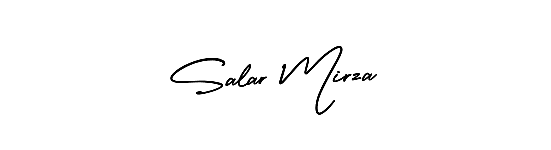 How to make Salar Mirza signature? AmerikaSignatureDemo-Regular is a professional autograph style. Create handwritten signature for Salar Mirza name. Salar Mirza signature style 3 images and pictures png