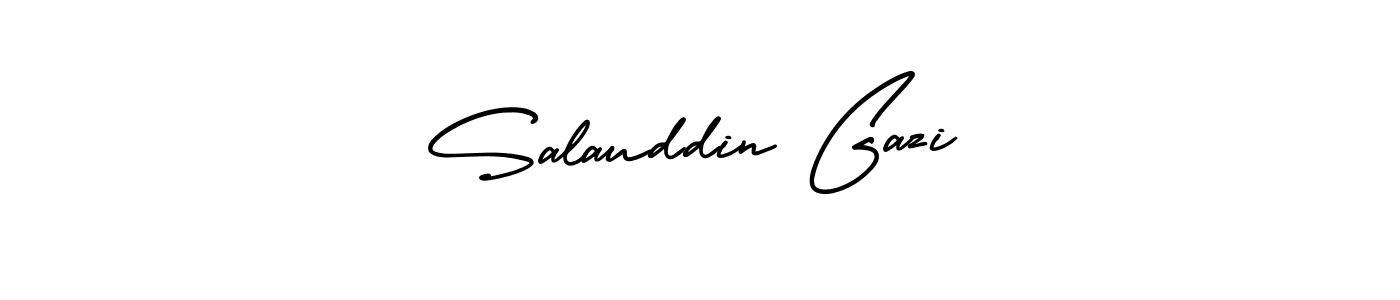 This is the best signature style for the Salauddin Gazi name. Also you like these signature font (AmerikaSignatureDemo-Regular). Mix name signature. Salauddin Gazi signature style 3 images and pictures png