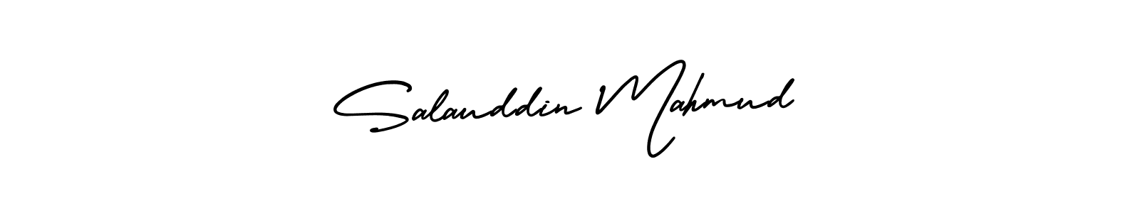 The best way (AmerikaSignatureDemo-Regular) to make a short signature is to pick only two or three words in your name. The name Salauddin Mahmud include a total of six letters. For converting this name. Salauddin Mahmud signature style 3 images and pictures png