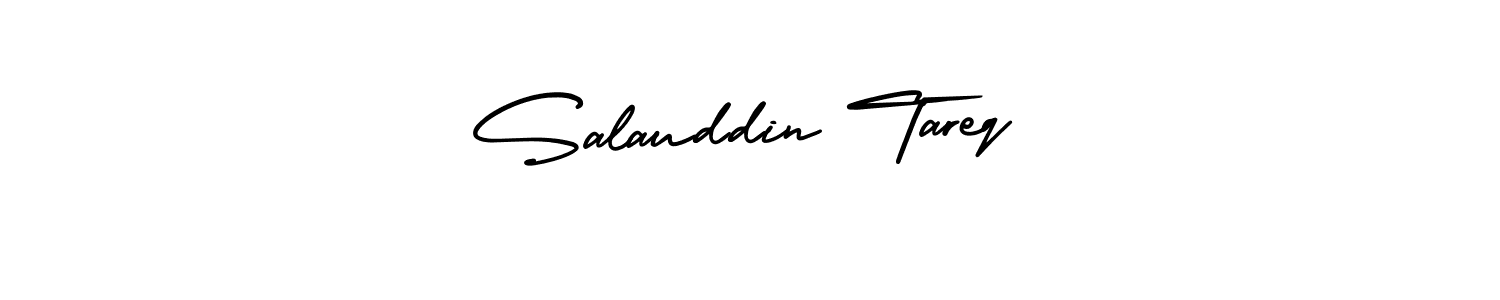 Create a beautiful signature design for name Salauddin Tareq. With this signature (AmerikaSignatureDemo-Regular) fonts, you can make a handwritten signature for free. Salauddin Tareq signature style 3 images and pictures png