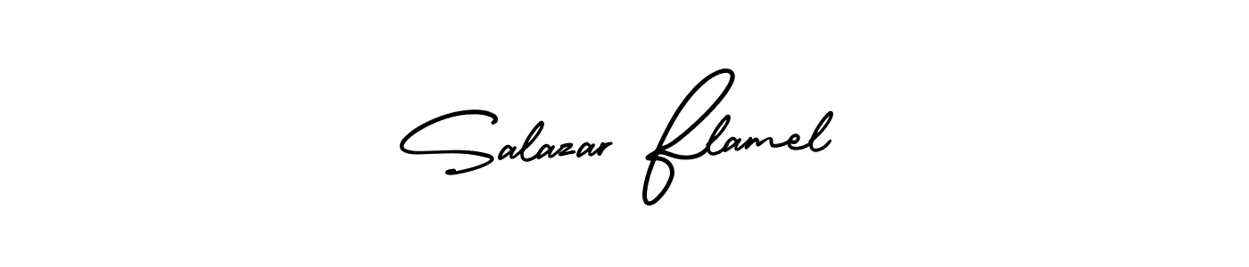 Design your own signature with our free online signature maker. With this signature software, you can create a handwritten (AmerikaSignatureDemo-Regular) signature for name Salazar Flamel. Salazar Flamel signature style 3 images and pictures png