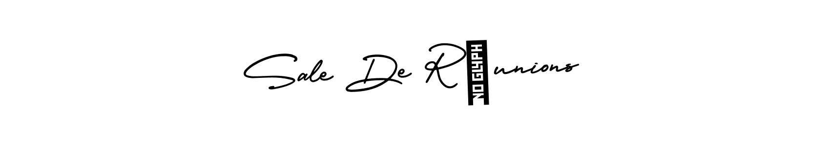 Create a beautiful signature design for name Sale De Réunions. With this signature (AmerikaSignatureDemo-Regular) fonts, you can make a handwritten signature for free. Sale De Réunions signature style 3 images and pictures png