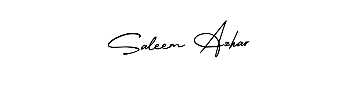 Design your own signature with our free online signature maker. With this signature software, you can create a handwritten (AmerikaSignatureDemo-Regular) signature for name Saleem Azhar. Saleem Azhar signature style 3 images and pictures png