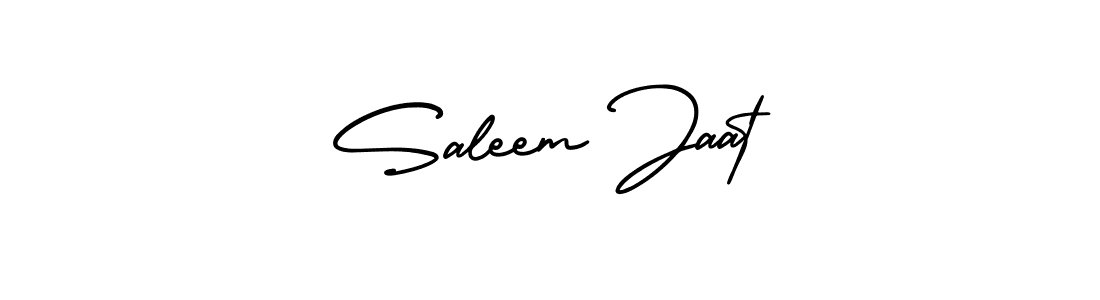 Design your own signature with our free online signature maker. With this signature software, you can create a handwritten (AmerikaSignatureDemo-Regular) signature for name Saleem Jaat. Saleem Jaat signature style 3 images and pictures png