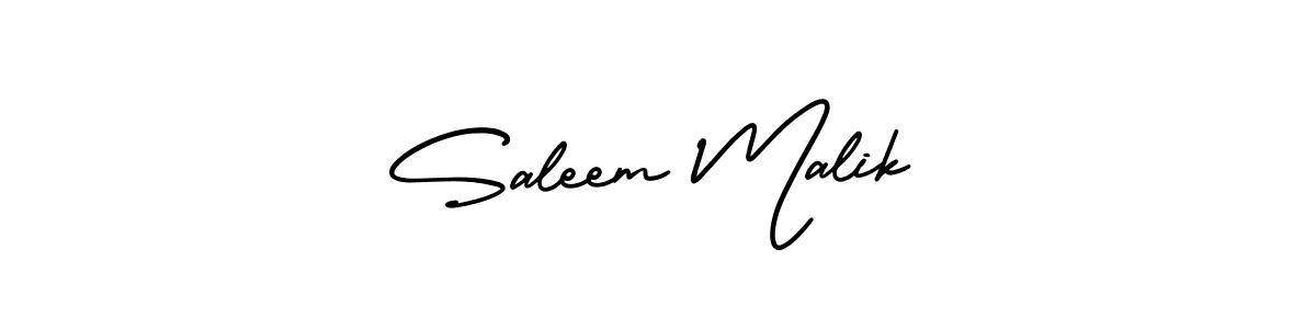 if you are searching for the best signature style for your name Saleem Malik. so please give up your signature search. here we have designed multiple signature styles  using AmerikaSignatureDemo-Regular. Saleem Malik signature style 3 images and pictures png