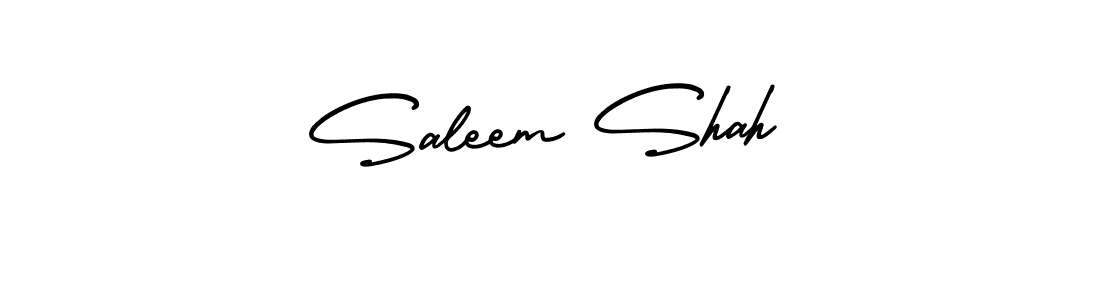 This is the best signature style for the Saleem Shah name. Also you like these signature font (AmerikaSignatureDemo-Regular). Mix name signature. Saleem Shah signature style 3 images and pictures png