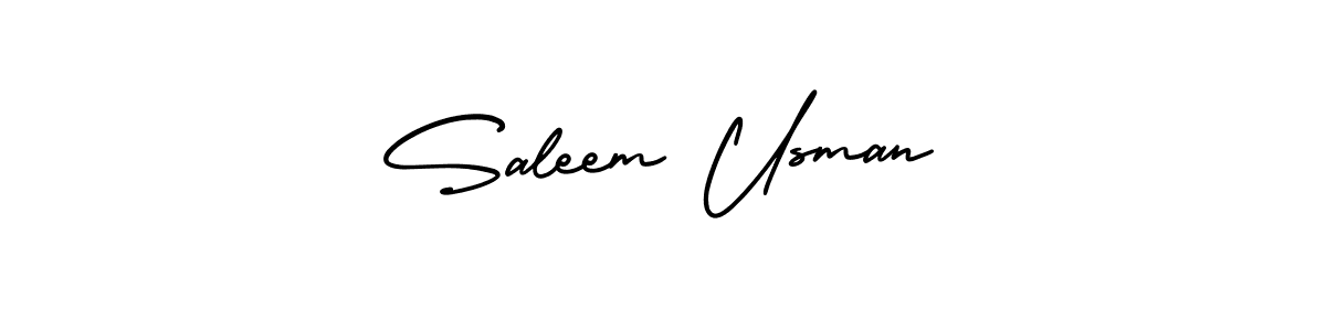 Also You can easily find your signature by using the search form. We will create Saleem Usman name handwritten signature images for you free of cost using AmerikaSignatureDemo-Regular sign style. Saleem Usman signature style 3 images and pictures png