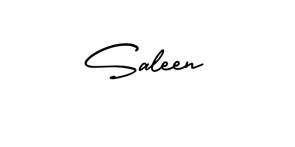 Design your own signature with our free online signature maker. With this signature software, you can create a handwritten (AmerikaSignatureDemo-Regular) signature for name Saleen. Saleen signature style 3 images and pictures png