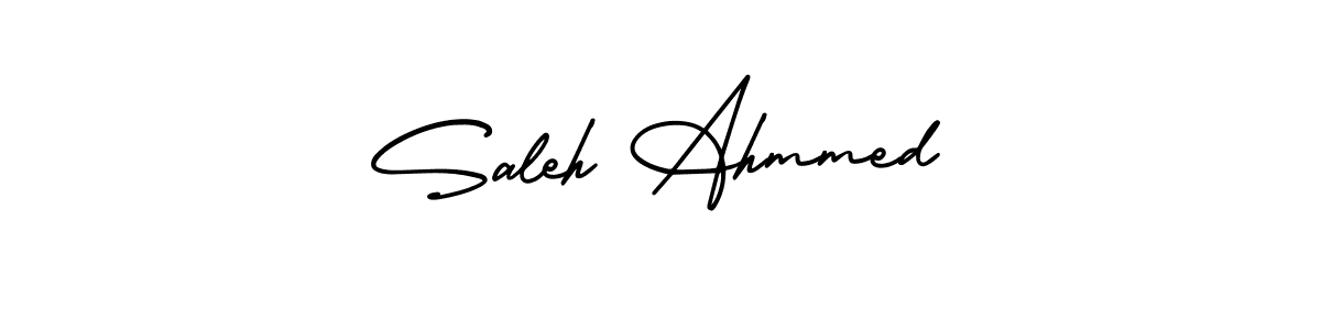 Use a signature maker to create a handwritten signature online. With this signature software, you can design (AmerikaSignatureDemo-Regular) your own signature for name Saleh Ahmmed. Saleh Ahmmed signature style 3 images and pictures png