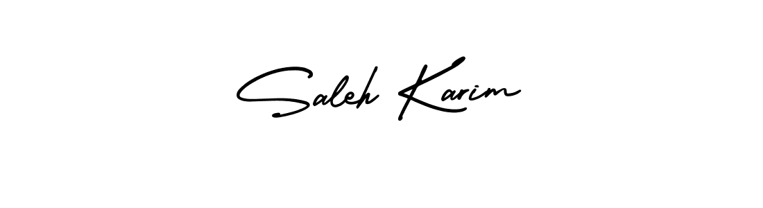 Design your own signature with our free online signature maker. With this signature software, you can create a handwritten (AmerikaSignatureDemo-Regular) signature for name Saleh Karim. Saleh Karim signature style 3 images and pictures png