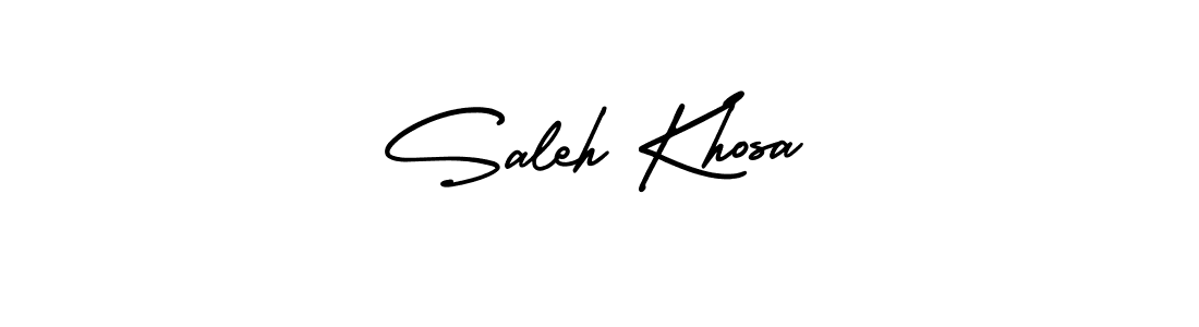 Use a signature maker to create a handwritten signature online. With this signature software, you can design (AmerikaSignatureDemo-Regular) your own signature for name Saleh Khosa. Saleh Khosa signature style 3 images and pictures png