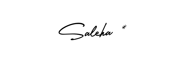if you are searching for the best signature style for your name Saleha *. so please give up your signature search. here we have designed multiple signature styles  using AmerikaSignatureDemo-Regular. Saleha * signature style 3 images and pictures png