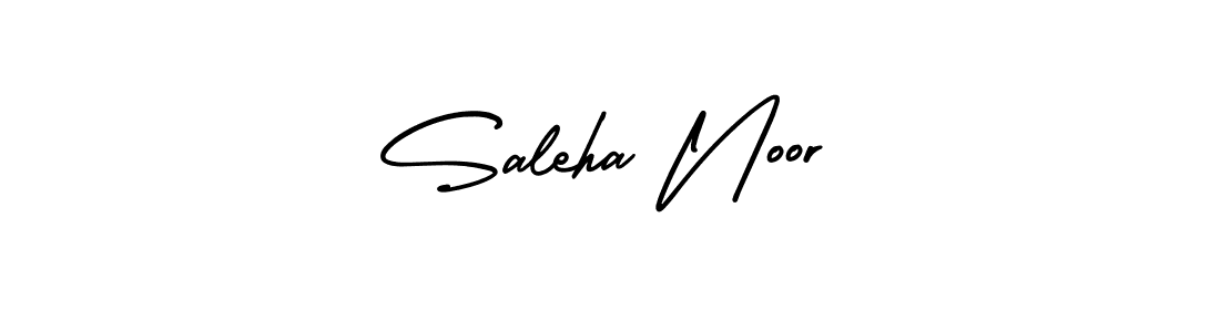 The best way (AmerikaSignatureDemo-Regular) to make a short signature is to pick only two or three words in your name. The name Saleha Noor include a total of six letters. For converting this name. Saleha Noor signature style 3 images and pictures png