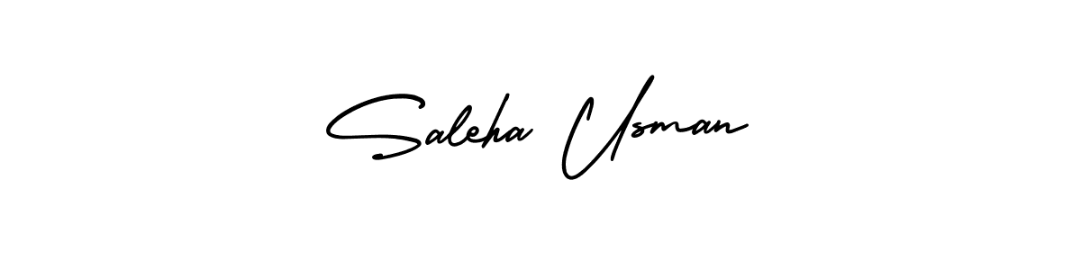 How to make Saleha Usman signature? AmerikaSignatureDemo-Regular is a professional autograph style. Create handwritten signature for Saleha Usman name. Saleha Usman signature style 3 images and pictures png