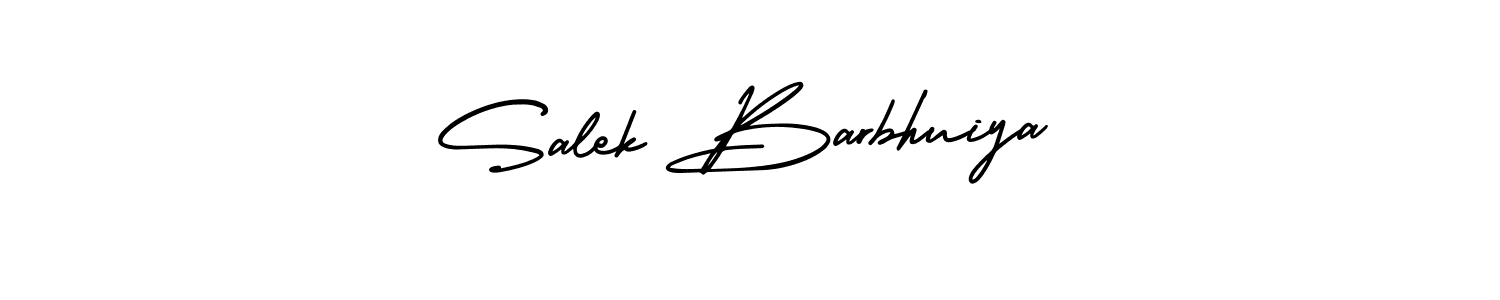 How to make Salek Barbhuiya signature? AmerikaSignatureDemo-Regular is a professional autograph style. Create handwritten signature for Salek Barbhuiya name. Salek Barbhuiya signature style 3 images and pictures png