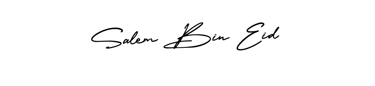 This is the best signature style for the Salem Bin Eid name. Also you like these signature font (AmerikaSignatureDemo-Regular). Mix name signature. Salem Bin Eid signature style 3 images and pictures png