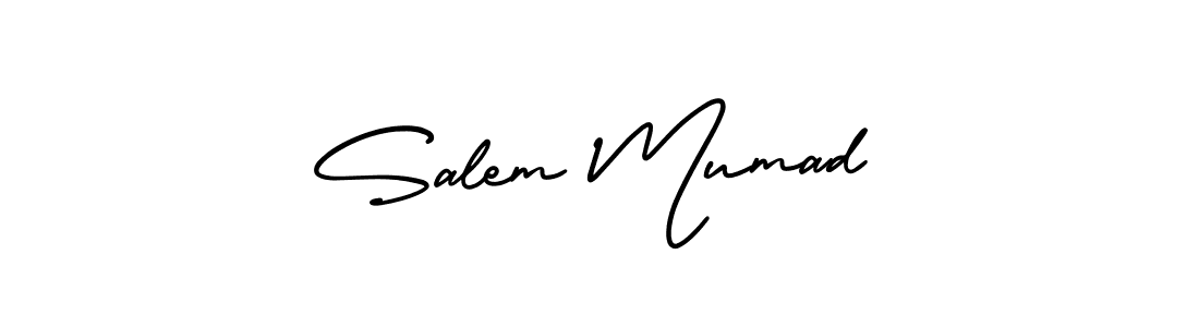 AmerikaSignatureDemo-Regular is a professional signature style that is perfect for those who want to add a touch of class to their signature. It is also a great choice for those who want to make their signature more unique. Get Salem Mumad name to fancy signature for free. Salem Mumad signature style 3 images and pictures png