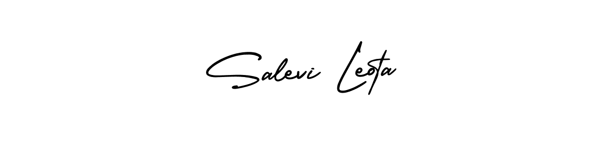 How to make Salevi Leota signature? AmerikaSignatureDemo-Regular is a professional autograph style. Create handwritten signature for Salevi Leota name. Salevi Leota signature style 3 images and pictures png