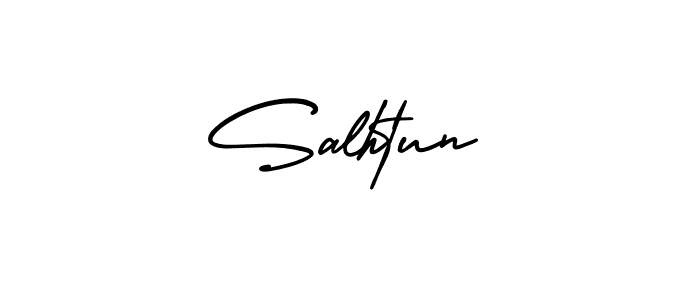 Create a beautiful signature design for name Salhtun. With this signature (AmerikaSignatureDemo-Regular) fonts, you can make a handwritten signature for free. Salhtun signature style 3 images and pictures png