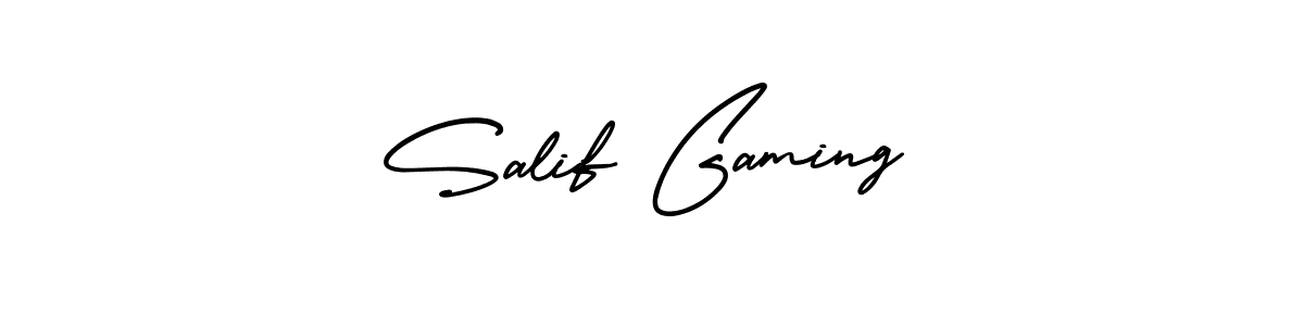 Design your own signature with our free online signature maker. With this signature software, you can create a handwritten (AmerikaSignatureDemo-Regular) signature for name Salif Gaming. Salif Gaming signature style 3 images and pictures png