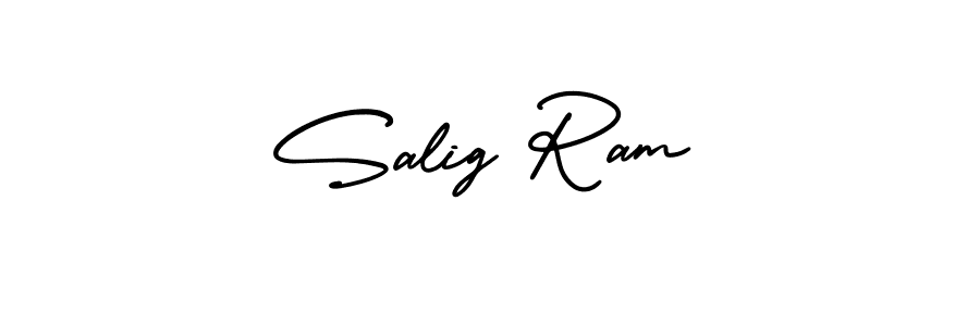 The best way (AmerikaSignatureDemo-Regular) to make a short signature is to pick only two or three words in your name. The name Salig Ram include a total of six letters. For converting this name. Salig Ram signature style 3 images and pictures png