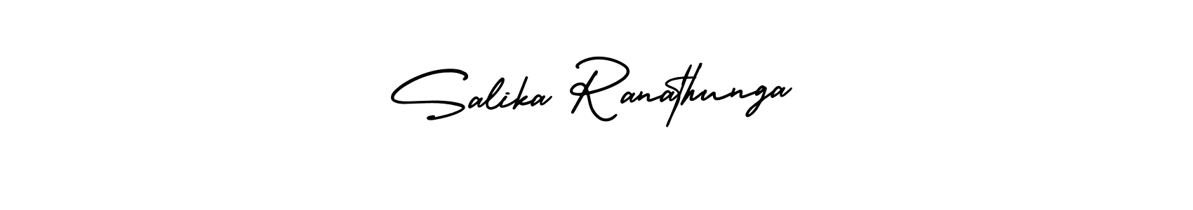 Salika Ranathunga stylish signature style. Best Handwritten Sign (AmerikaSignatureDemo-Regular) for my name. Handwritten Signature Collection Ideas for my name Salika Ranathunga. Salika Ranathunga signature style 3 images and pictures png