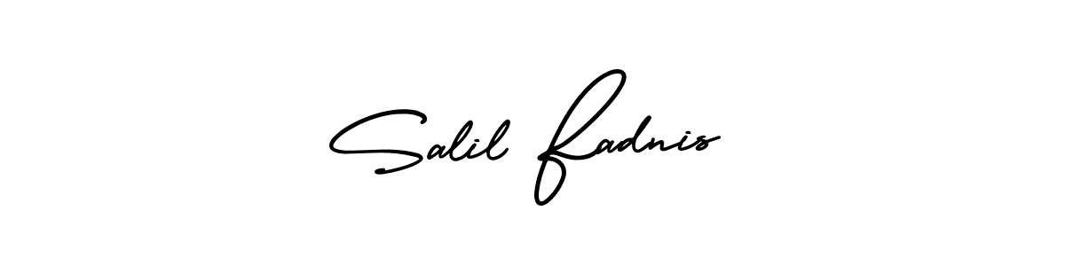 How to make Salil Fadnis name signature. Use AmerikaSignatureDemo-Regular style for creating short signs online. This is the latest handwritten sign. Salil Fadnis signature style 3 images and pictures png